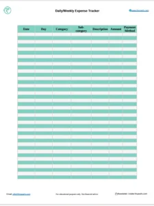 Daily/Weekly Expense Tracker