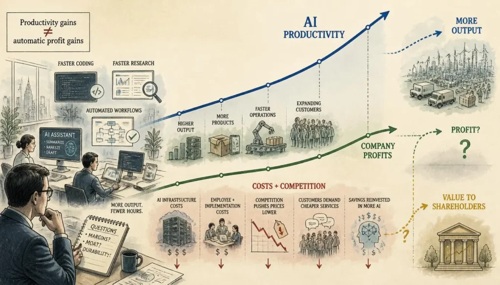 AI productivity gains rising faster than corporate profits and shareholder returns